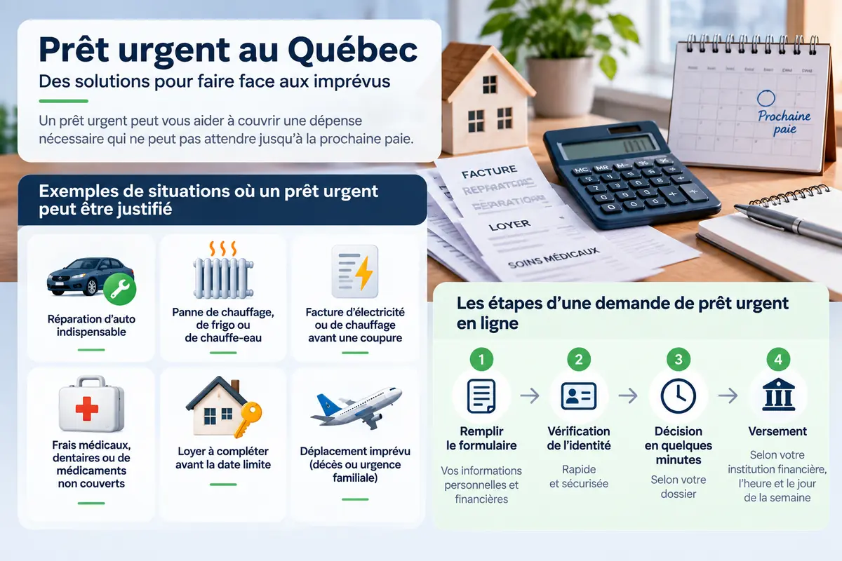 Exemples de situations où un prêt urgent peut être justifié et étapes d’une demande en ligne